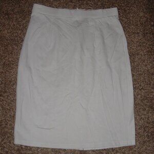 NEW NWOT Ivory Sz 14 Church Office Stretchy Knee Length A-Line Skirt MARY CRAFTS